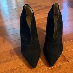 Boden Elegant Black Suede Heeled Boots